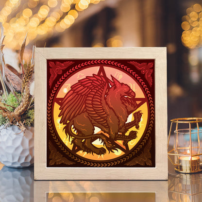 Griffin – 3D Lightbox SVG File for Cricut & Silhouette