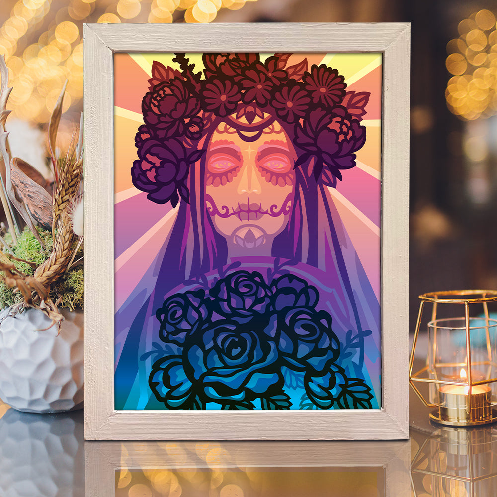Ghost Bride – 3D Lightbox SVG File for Cricut & Silhouette