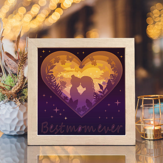 Mother And Daughter - 3D Mother Lightbox File - Cricut File - VEKTOR KRAFT