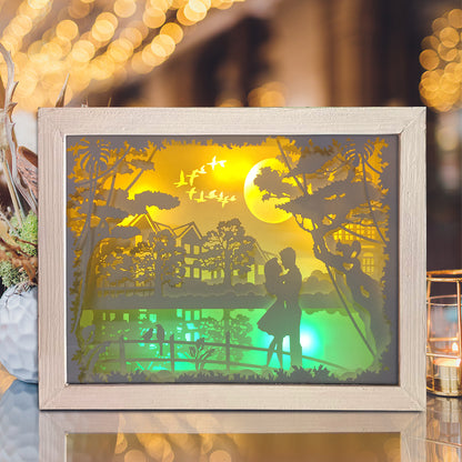 Love Under The Moon – 3D Lightbox SVG File for Cricut & Silhouette