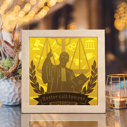 Lawyer – 3D Lightbox SVG File for Cricut & Silhouette