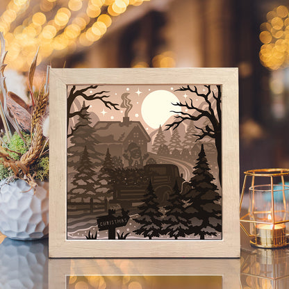 Merry Christmas 22 – 3D Lightbox SVG File for Cricut & Silhouette