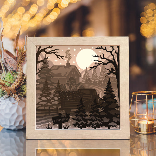 Merry Christmas 22 – 3D Lightbox SVG File for Cricut & Silhouette