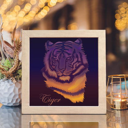 Tiger 1 Square – 3D Lightbox SVG File for Cricut & Silhouette