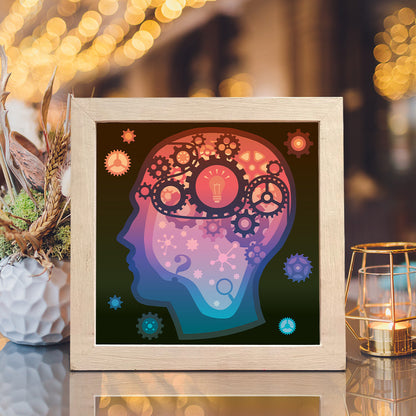 Gear Brain – 3D Lightbox SVG File for Cricut & Silhouette