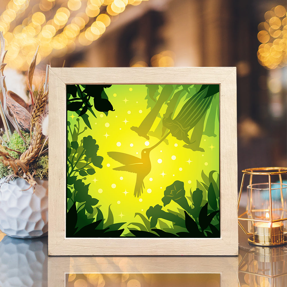 Hummingbird 2 – 3D Lightbox SVG File for Cricut & Silhouette