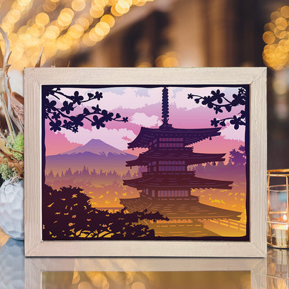 Japanese Pagoda – 3D Lightbox SVG File for Cricut & Silhouette