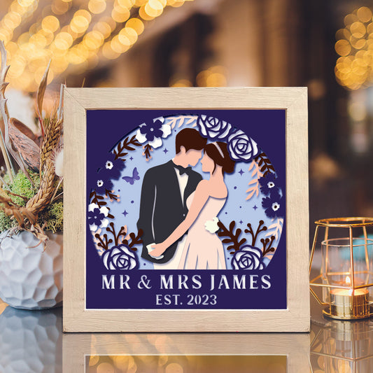 Customizable Wedding 1 – 3D Shadow Box SVG File for Cricut & Silhouette