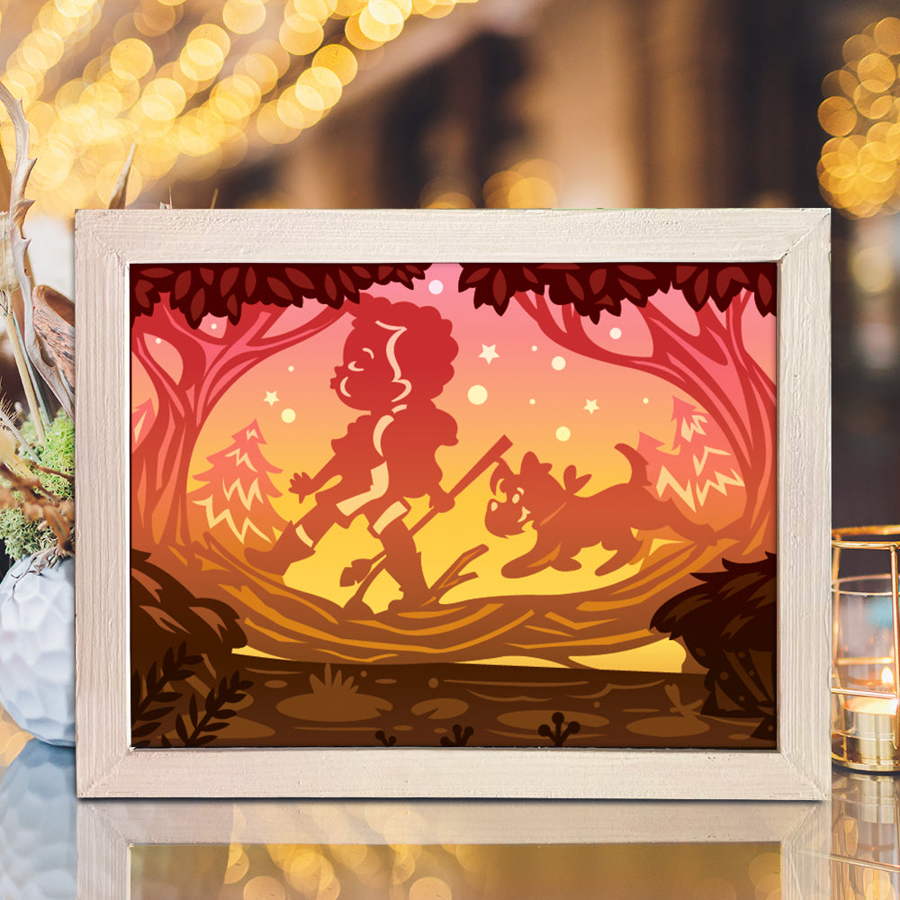 Childhood – 3D Lightbox SVG File for Cricut & Silhouette