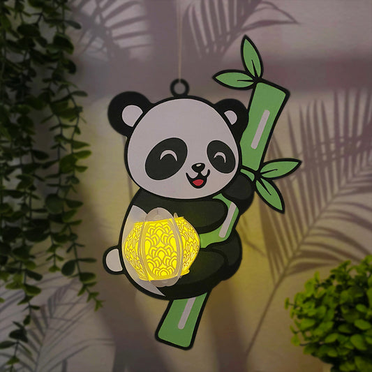 Panda - 3D Animal Lantern File  - Cricut File  - VEKTOR KRAFT