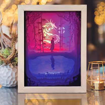 Samurai – 3D Lightbox SVG File for Cricut & Silhouette