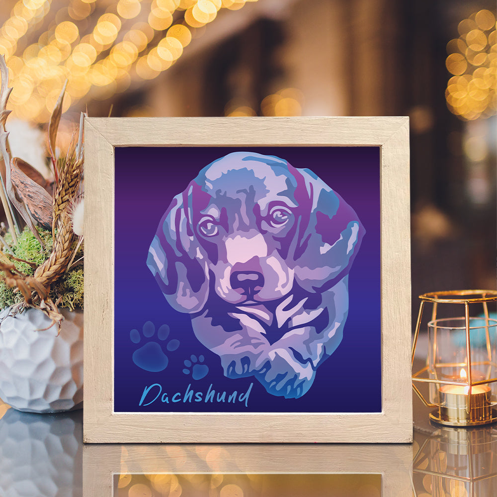 Dachshund – 3D Lightbox SVG File for Cricut & Silhouette