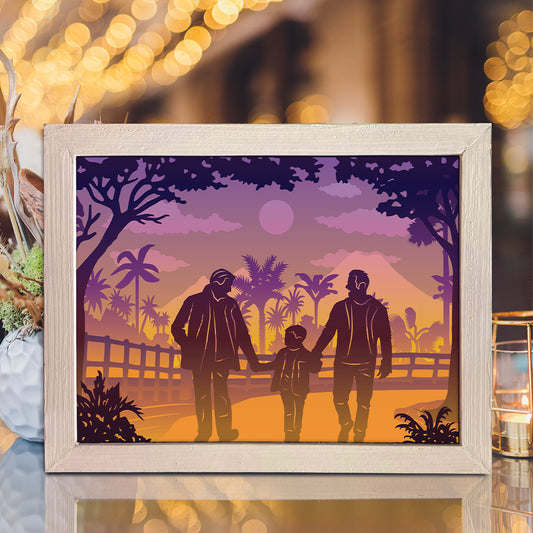 Happy Father's Day 2 - 3D Father Papercut Lightbox File - Cricut File - VEKTOR KRAFT