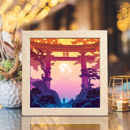 Moonlight Square – 3D Lightbox SVG File for Cricut & Silhouette