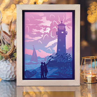 Lighthouse 5 – 3D Lightbox SVG File for Cricut & Silhouette