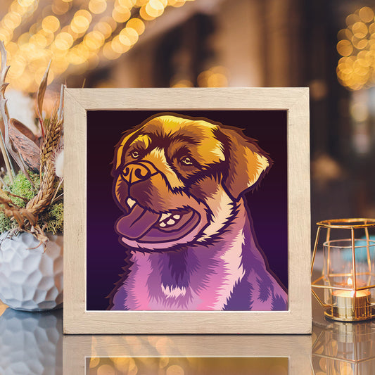 Rottweiler - 3D Animal Papercut Lightbox File - Cricut File - VEKTOR KRAFT