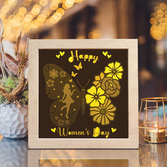 Happy Women's Day 4 - 3D Women Lightbox File - Cricut File - VEKTOR KRAFT