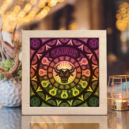 Taurus – 3D Lightbox SVG File for Cricut & Silhouette