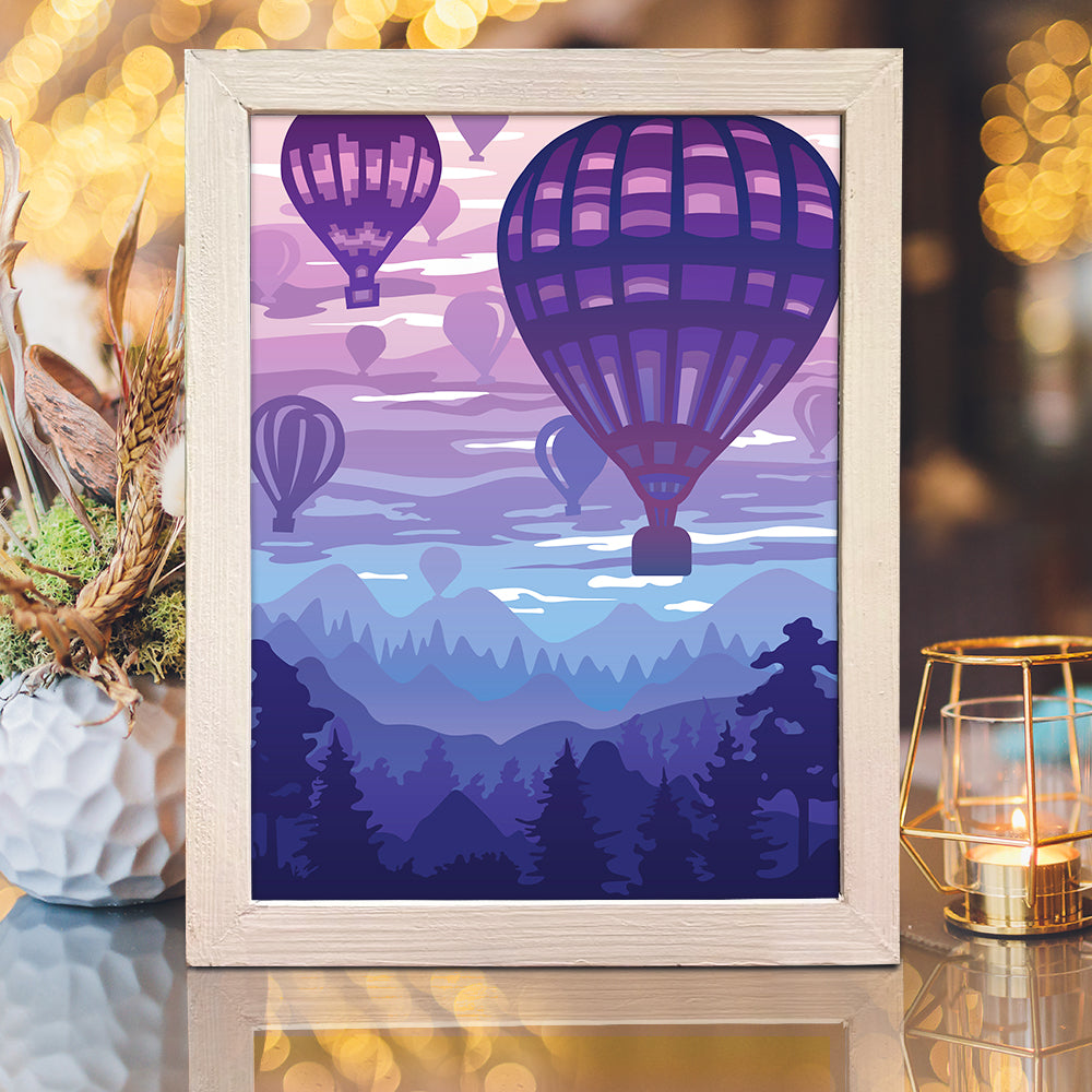 Air Balloon – 3D Lightbox SVG File for Cricut & Silhouette