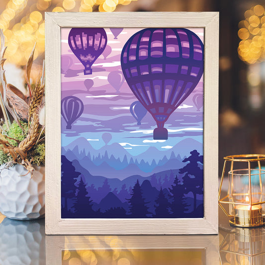Air Balloon – 3D Lightbox SVG File for Cricut & Silhouette