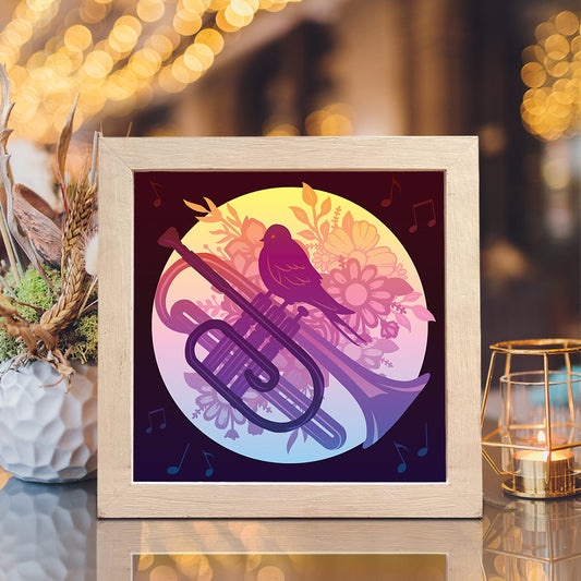 Trumpet – 3D Lightbox SVG File for Cricut & Silhouette