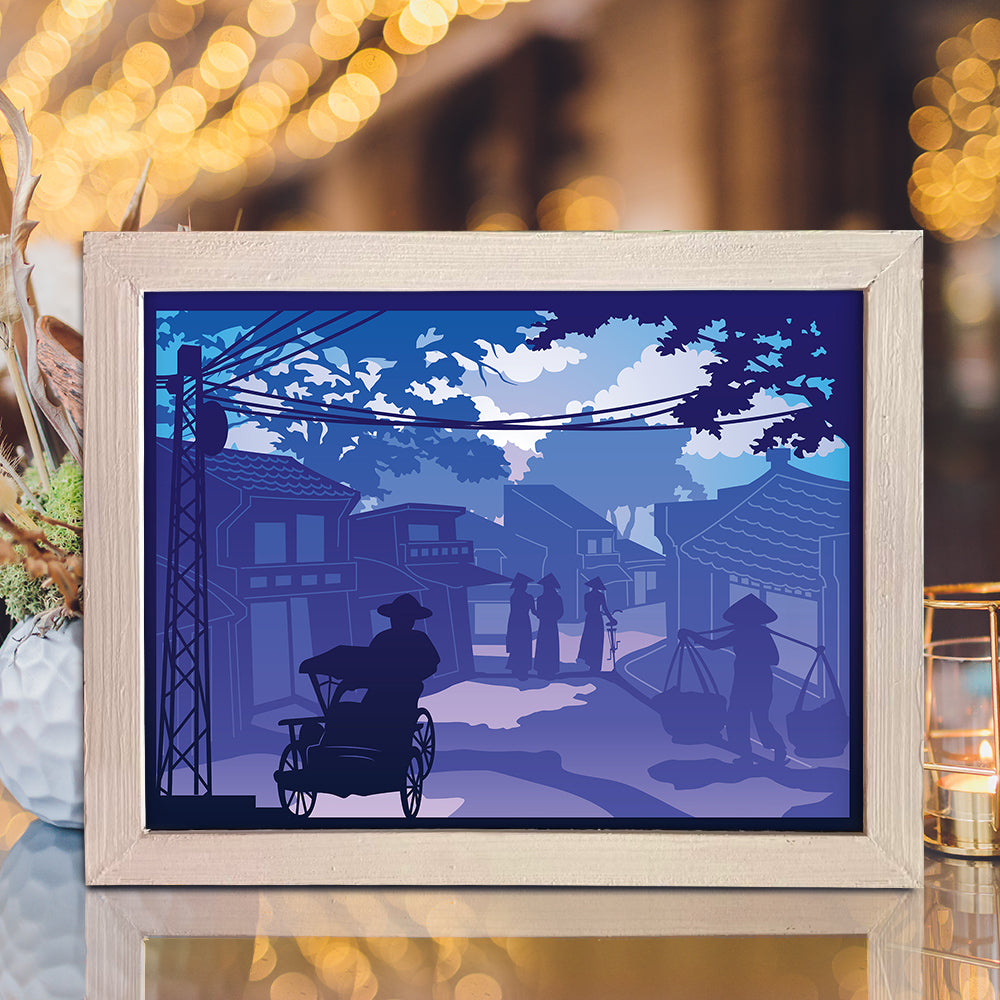 The Old Quarter – 3D Lightbox SVG File for Cricut & Silhouette