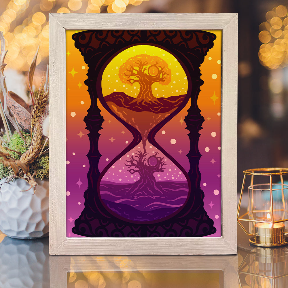 Hourglass 2 – 3D Lightbox SVG File for Cricut & Silhouette