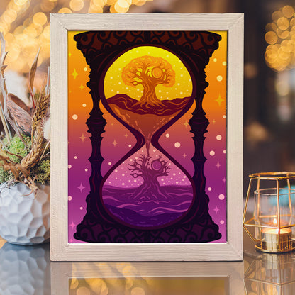 Hourglass 2 – 3D Lightbox SVG File for Cricut & Silhouette