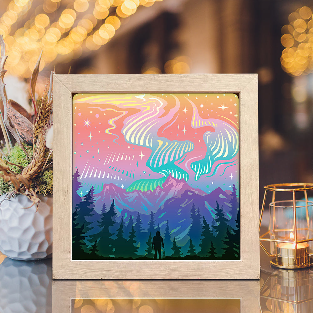 Aurora Borealis – 3D Lightbox SVG File for Cricut & Silhouette
