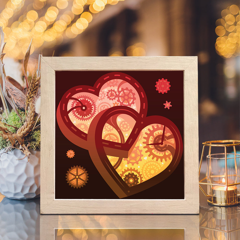 Heart Gear 5 – 3D Lightbox SVG File for Cricut & Silhouette