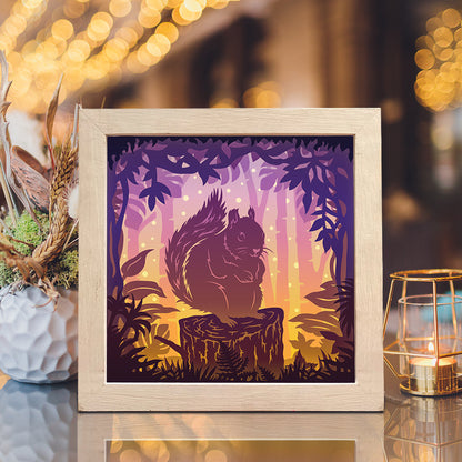 Squirrel – 3D Lightbox SVG File for Cricut & Silhouette