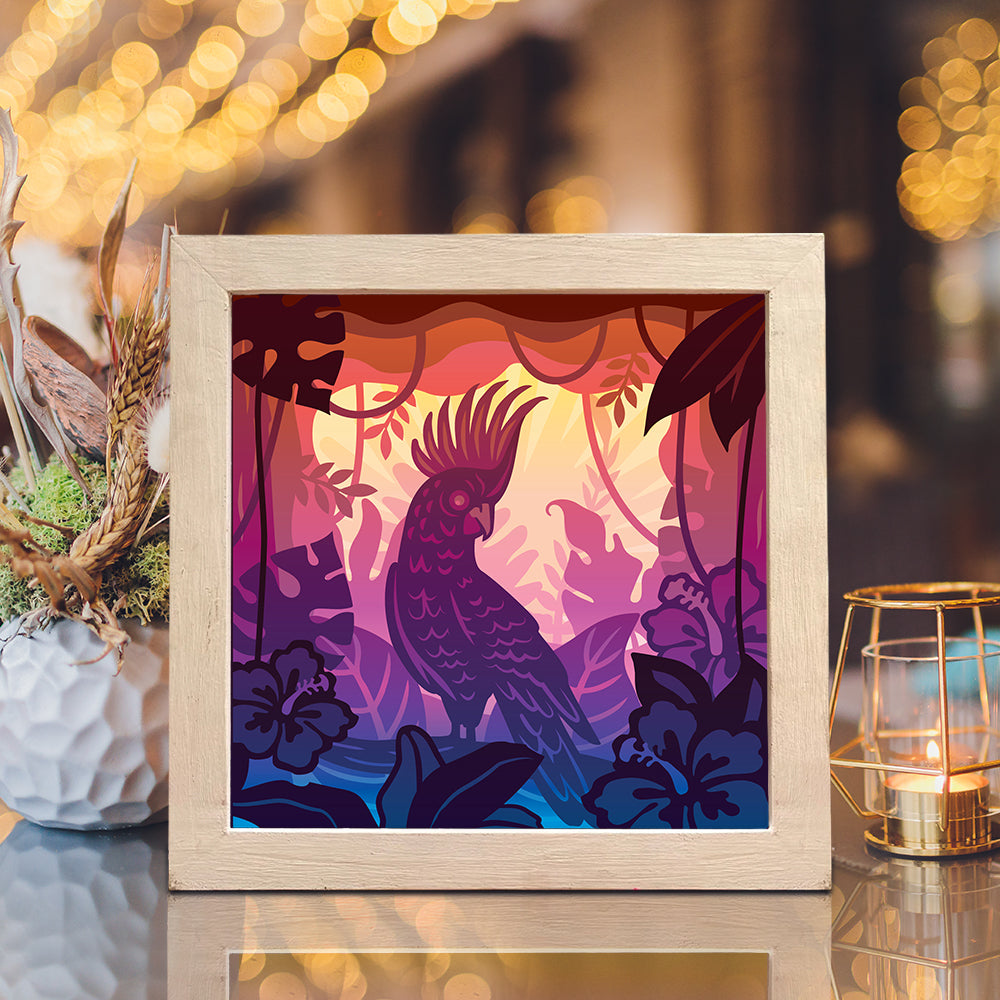Cockatoos – 3D Lightbox SVG File for Cricut & Silhouette