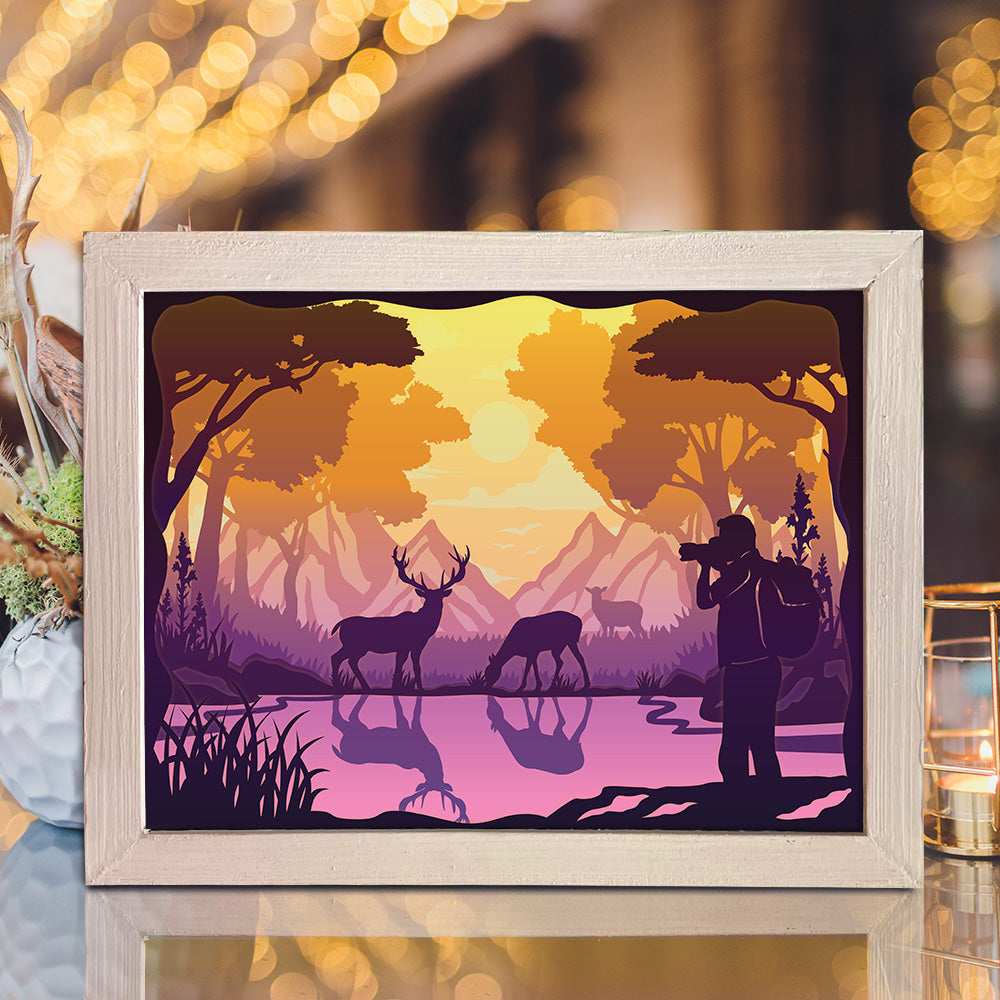 Photographer – 3D Lightbox SVG File for Cricut & Silhouette