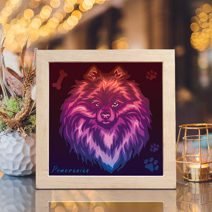 Pomeranian – 3D Lightbox SVG File for Cricut & Silhouette