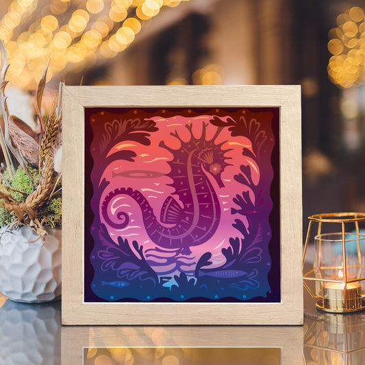 Seahorse 2 - 3D Animal Papercut Lightbox File - Cricut File - VEKTOR KRAFT