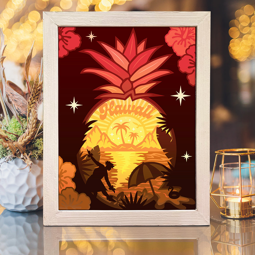 Hawaii – 3D Lightbox SVG File for Cricut & Silhouette