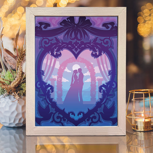 Happy Wedding - 3D Special Occasions Papercut Lightbox File - Cricut File - VEKTOR KRAFT