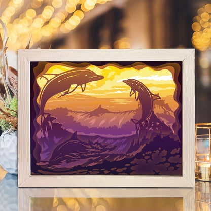 Dolphin – 3D Lightbox SVG File for Cricut & Silhouette