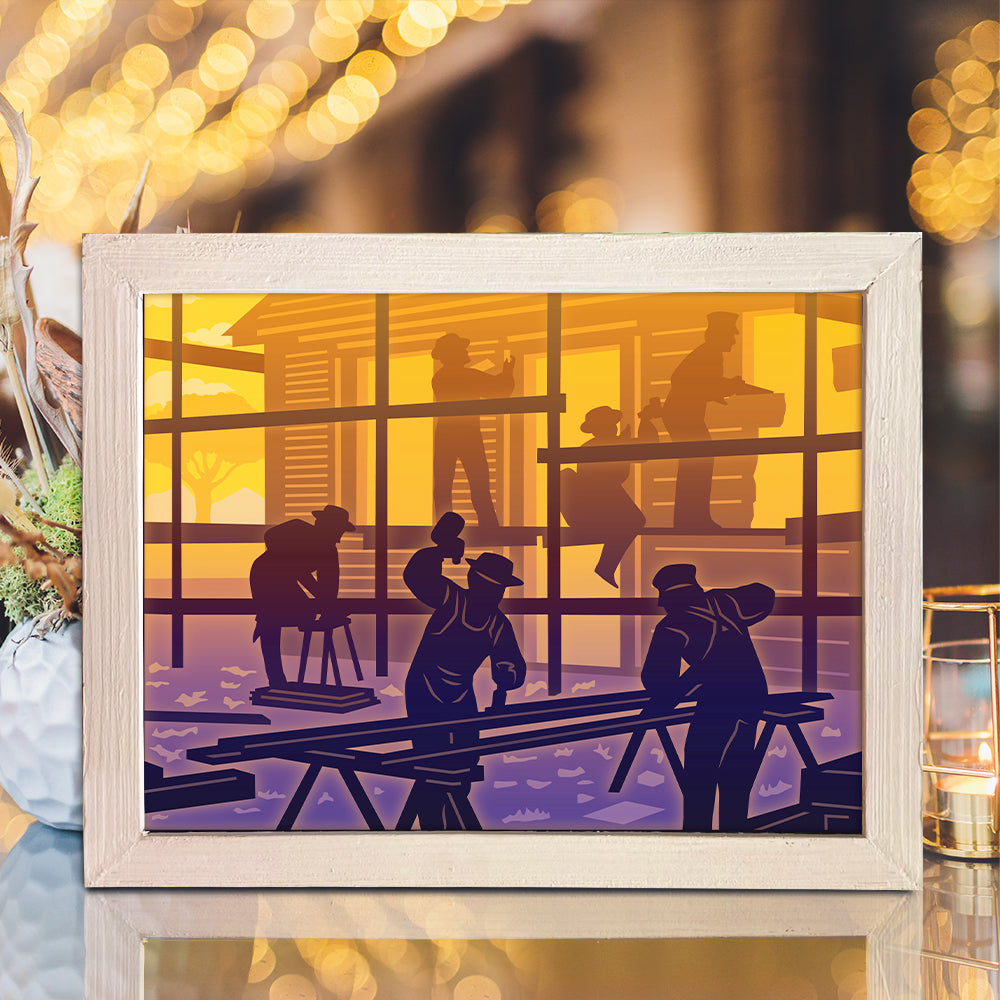 Carpenter 2 – 3D Lightbox SVG File for Cricut & Silhouette