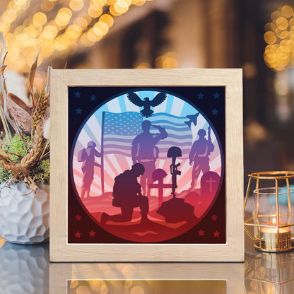 Memorial Day – 3D Lightbox SVG File for Cricut & Silhouette