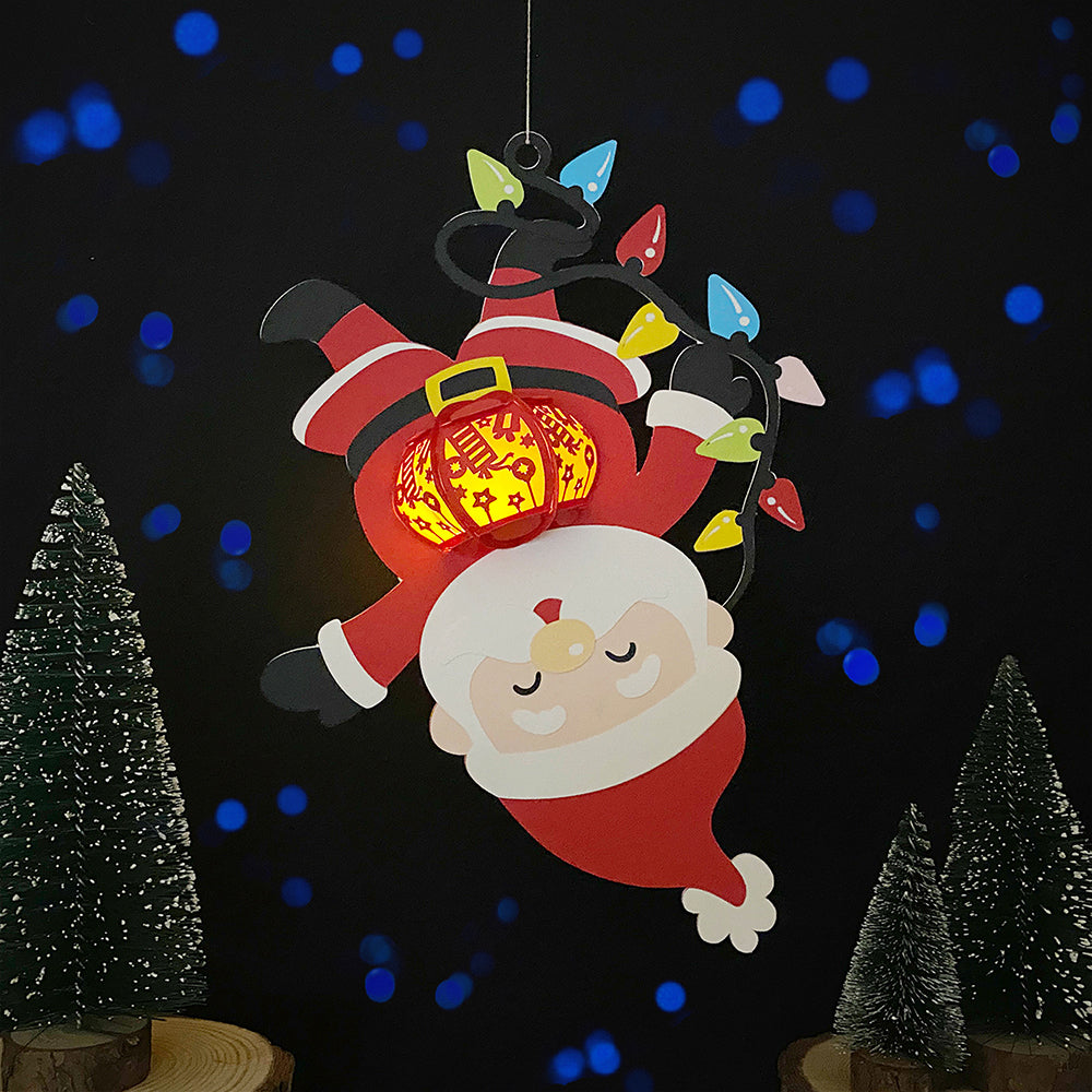 Santa 3 - 3D Christmas Lantern File - Cricut File  - VEKTOR KRAFT