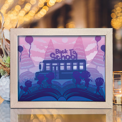 Back to School 1 – 3D Lightbox SVG File for Cricut & Silhouette