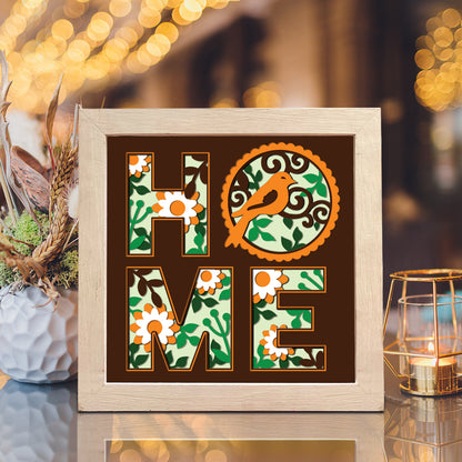 Home Bird – 3D Paper Cut Shadow Box File - Cricut File - (8x8 inches) - VEKTOR KRAFT