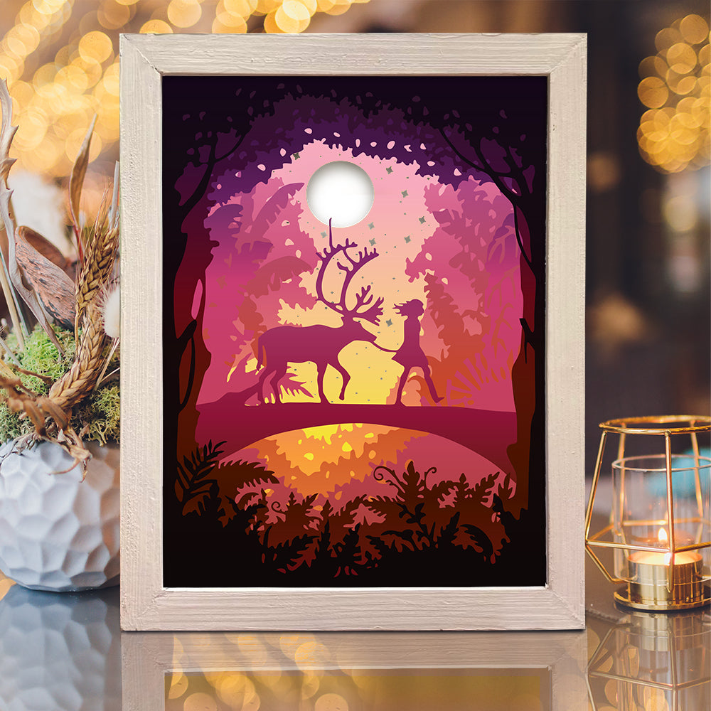 Deer 7 – 3D Lightbox SVG File for Cricut & Silhouette