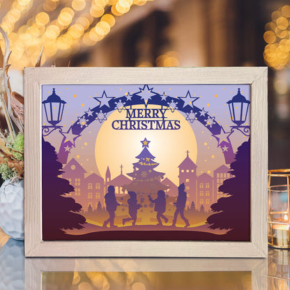 Merry Christmas 11 – 3D Lightbox SVG File for Cricut & Silhouette