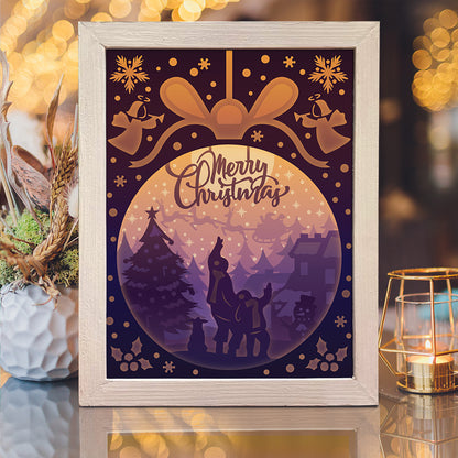 Merry Christmas 17 – 3D Lightbox SVG File for Cricut & Silhouette