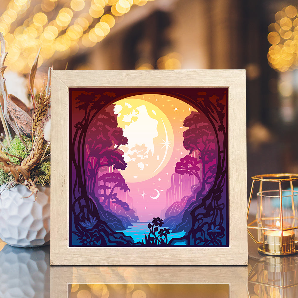 Moonlight 3 – 3D Lightbox SVG File for Cricut & Silhouette