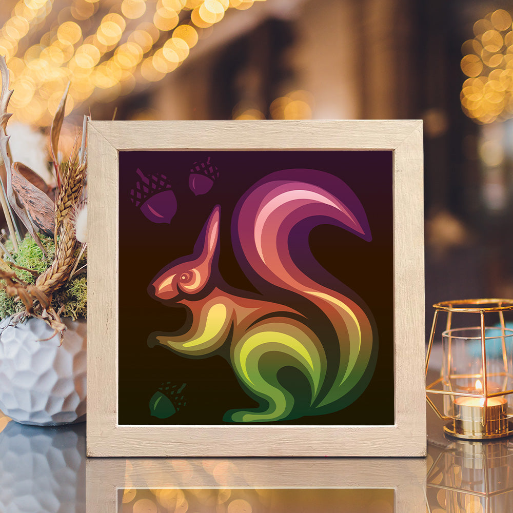 Squirrel 2 – 3D Lightbox SVG File for Cricut & Silhouette