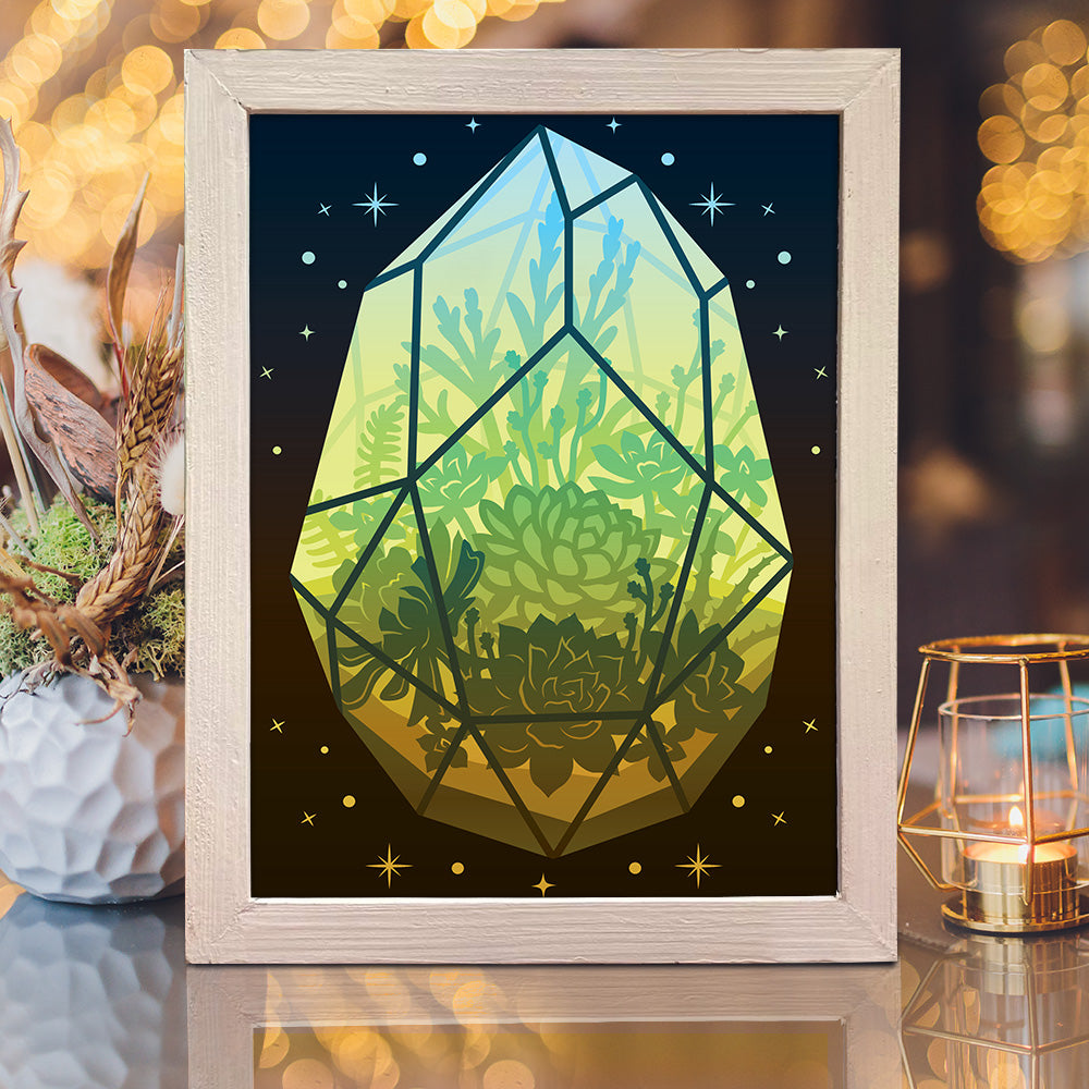 Succulent Plant – 3D Lightbox SVG File for Cricut & Silhouette