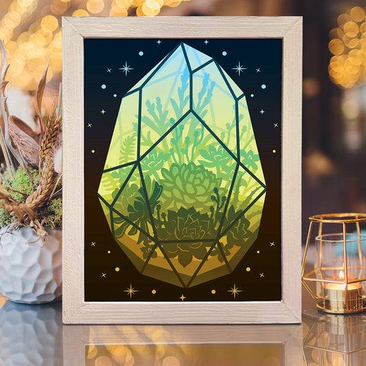 Succulent Plant – 3D Lightbox SVG File for Cricut & Silhouette